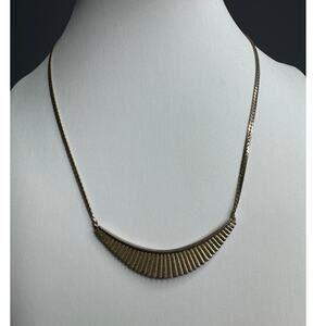 Vintage 1984 Avon Pleated Crescent Necklace 1984 Avon Pleated Crescent Necklace